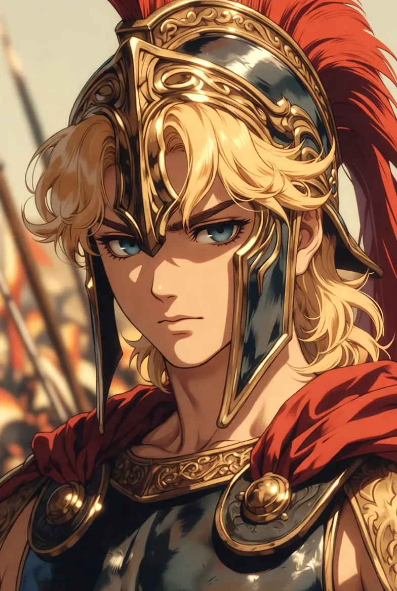 Alejandro Magno en estilo anime, de Historias Épicas