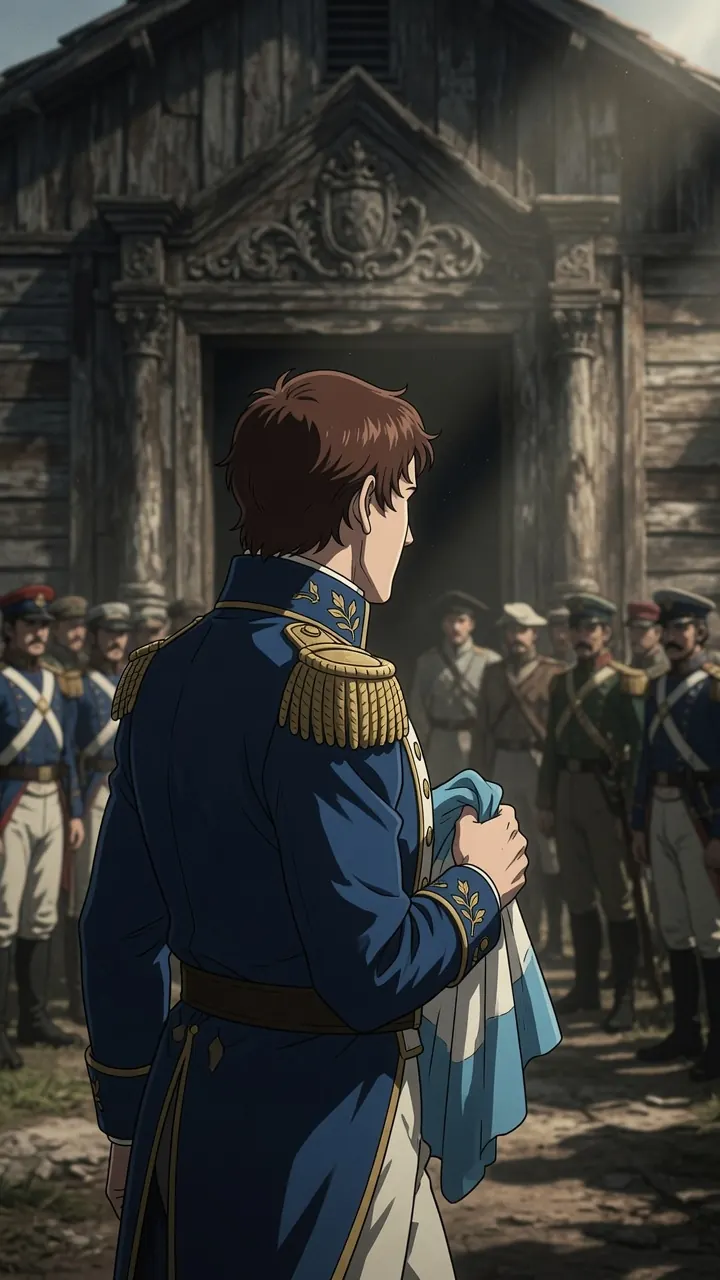 Manuel Belgrano en estilo anime, de Historias Épicas